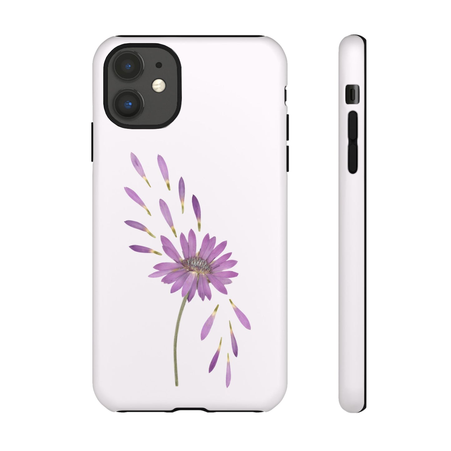 Coque Téléphone Samsung, iPhone & Google Pixel Renforcée Mate – Design Floral Epuré sur Fond Blanc Perlé | Protection Antichoc | Idée Cadeau Femme