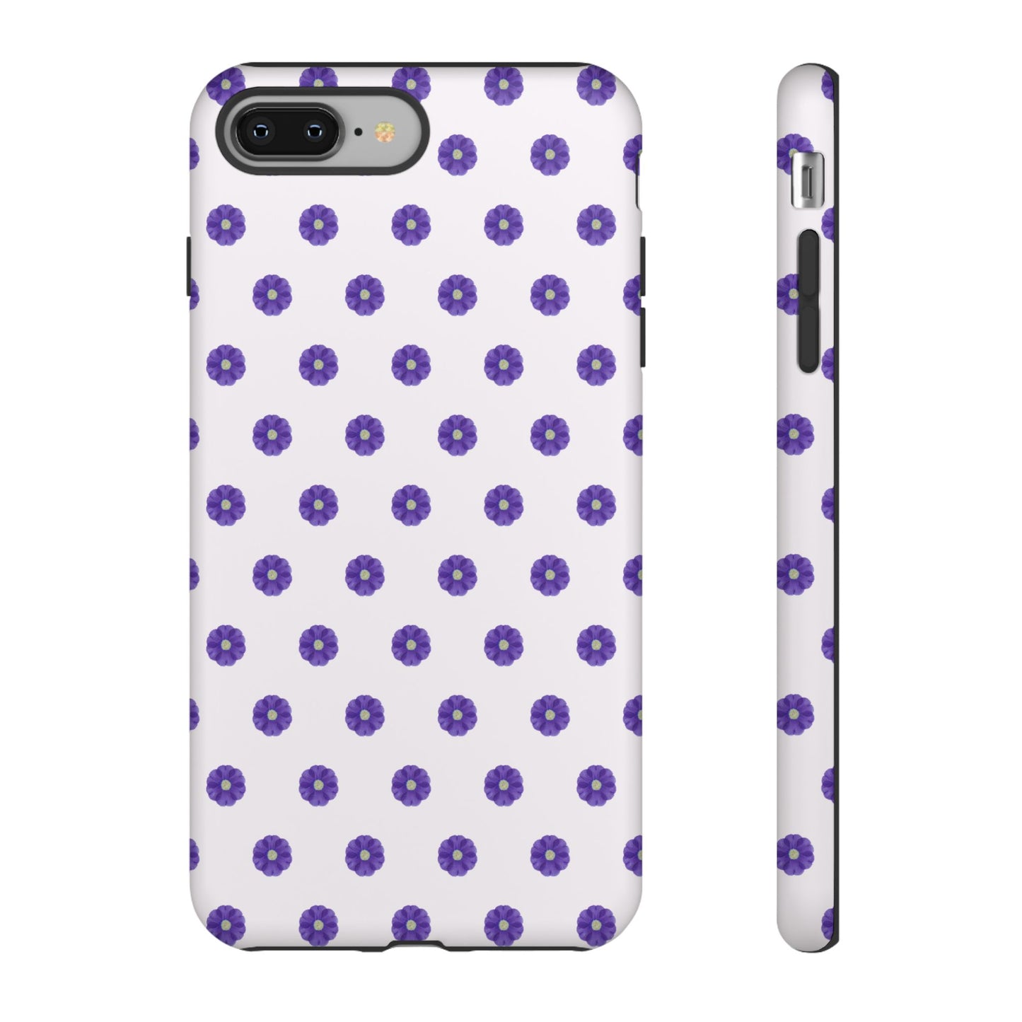Coque Téléphone Samsung, iPhone & Google Pixel Renforcée Mate – Design Botanique Epuré Fleurs de Primevère sur Fond Blanc Perlé | Protection Antichoc | Idée Cadeau Femme
