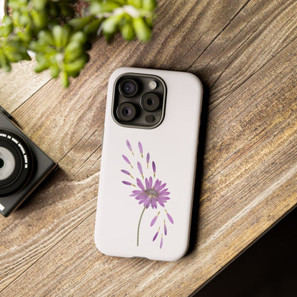 Coque Téléphone Samsung, iPhone & Google Pixel Renforcée Mate – Design Floral Epuré sur Fond Blanc Perlé | Protection Antichoc | Idée Cadeau Femme
