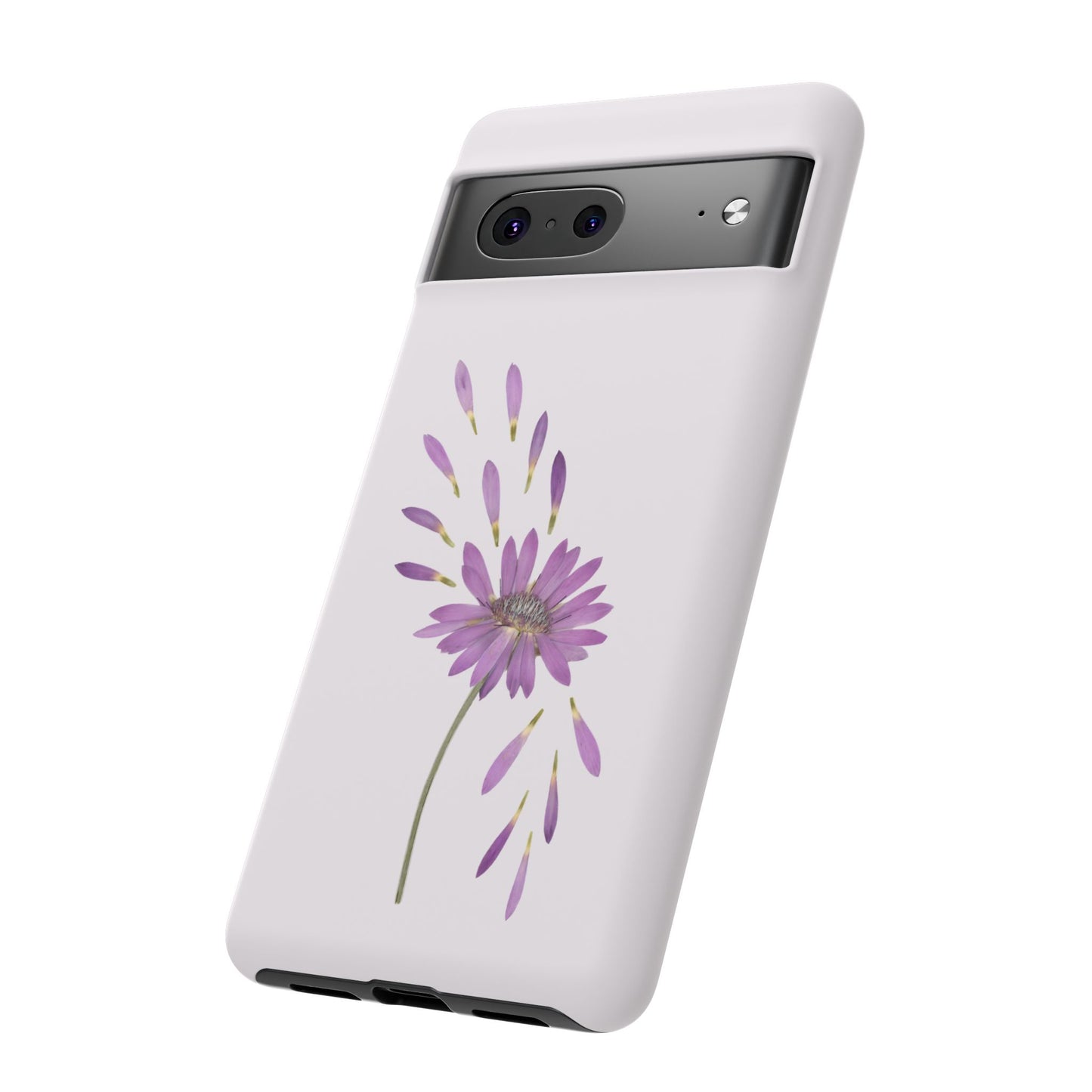 Coque Téléphone Samsung, iPhone & Google Pixel Renforcée Mate – Design Floral Epuré sur Fond Blanc Perlé | Protection Antichoc | Idée Cadeau Femme