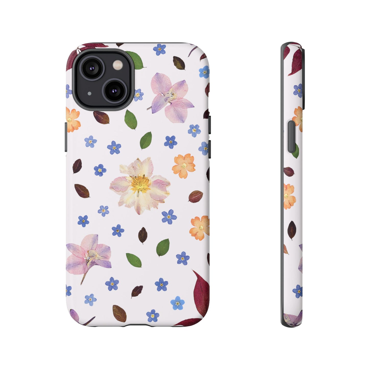Coque Téléphone Samsung, iPhone & Google Pixel Renforcée Mate – Design Floral Féminin sur Fond Blanc Perlé | Protection Antichoc | Idée Cadeau Anniverssaire