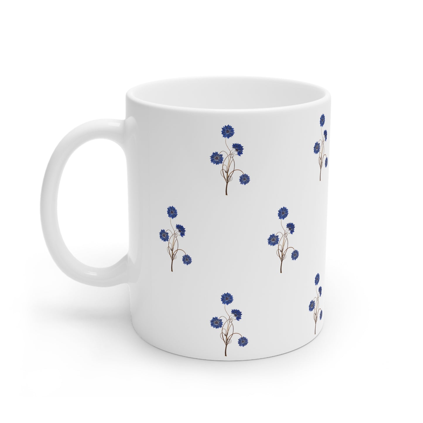 Mug Céramique Botanique - Design Epuré | Tasse Florale Blanche 325ml – Idée Cadeau Amoureux de Fleurs & Déco Nature
