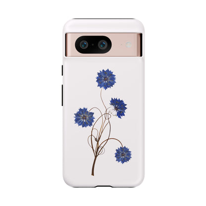 Coque Téléphone Florale - Samsung, iPhone & Google Pixel Renforcée Mate – Design Floral Epuré sur Fond Blanc Perlé | Protection Antichoc | Idée Cadeau Femme