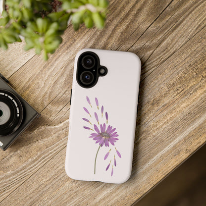 Coque Téléphone Samsung, iPhone & Google Pixel Renforcée Mate – Design Floral Epuré sur Fond Blanc Perlé | Protection Antichoc | Idée Cadeau Femme