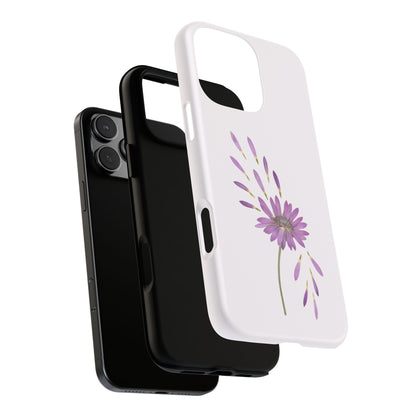Coque Téléphone Samsung, iPhone & Google Pixel Renforcée Mate – Design Floral Epuré sur Fond Blanc Perlé | Protection Antichoc | Idée Cadeau Femme