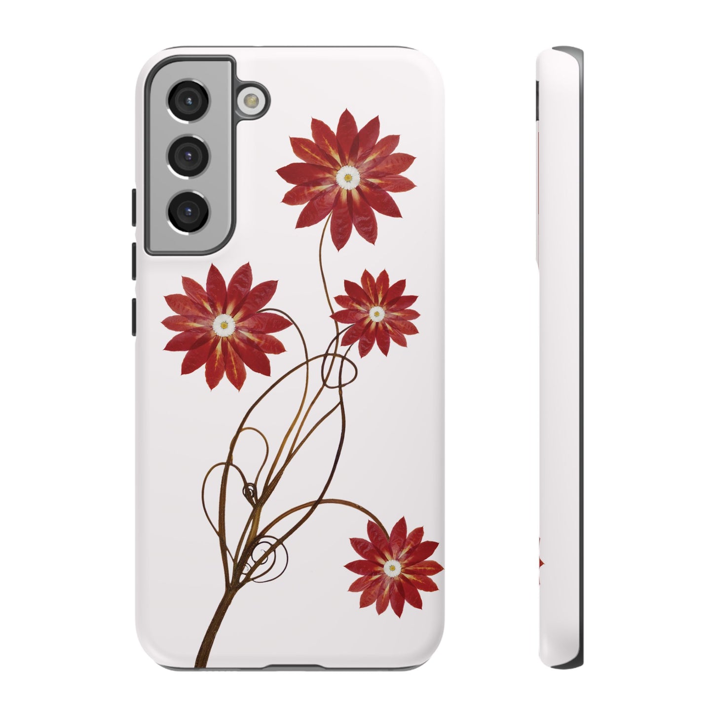 Coque Samsung Renforcée Design Cactus Rouge Mate - Protection Durable & Anti-Choc - Idée Cadeau Chic Pour Femme