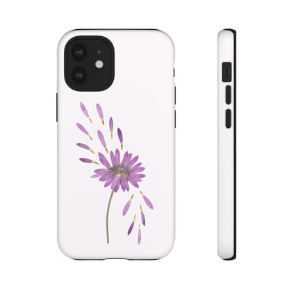 Coque Téléphone Samsung, iPhone & Google Pixel Renforcée Mate – Design Floral Epuré sur Fond Blanc Perlé | Protection Antichoc | Idée Cadeau Femme