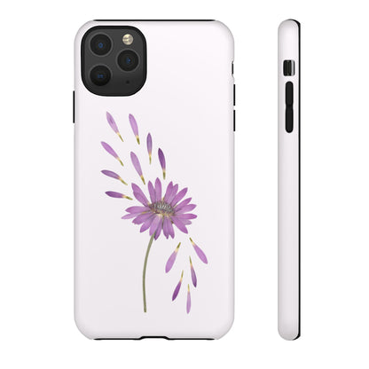 Coque Téléphone Samsung, iPhone & Google Pixel Renforcée Mate – Design Floral Epuré sur Fond Blanc Perlé | Protection Antichoc | Idée Cadeau Femme