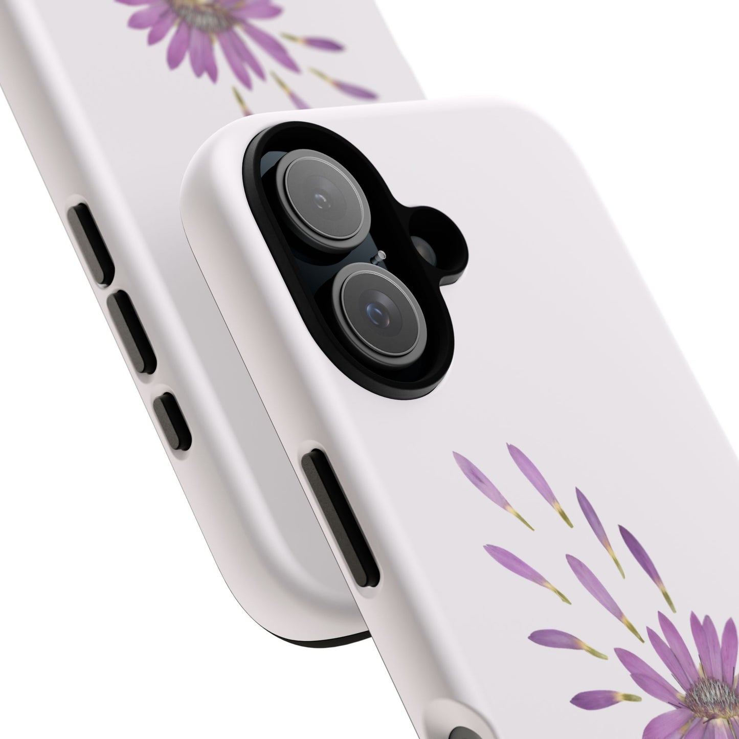 Coque Téléphone Samsung, iPhone & Google Pixel Renforcée Mate – Design Floral Epuré sur Fond Blanc Perlé | Protection Antichoc | Idée Cadeau Femme