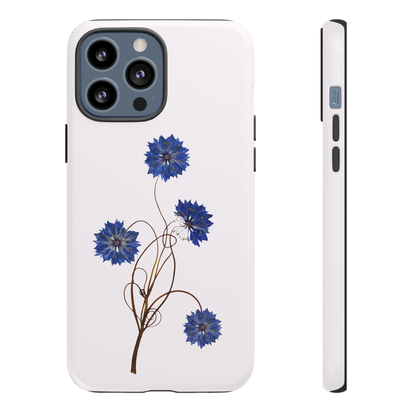Coque Téléphone Florale - Samsung, iPhone & Google Pixel Renforcée Mate – Design Floral Epuré sur Fond Blanc Perlé | Protection Antichoc | Idée Cadeau Femme
