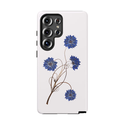 Coque Téléphone Florale - Samsung, iPhone & Google Pixel Renforcée Mate – Design Floral Epuré sur Fond Blanc Perlé | Protection Antichoc | Idée Cadeau Femme