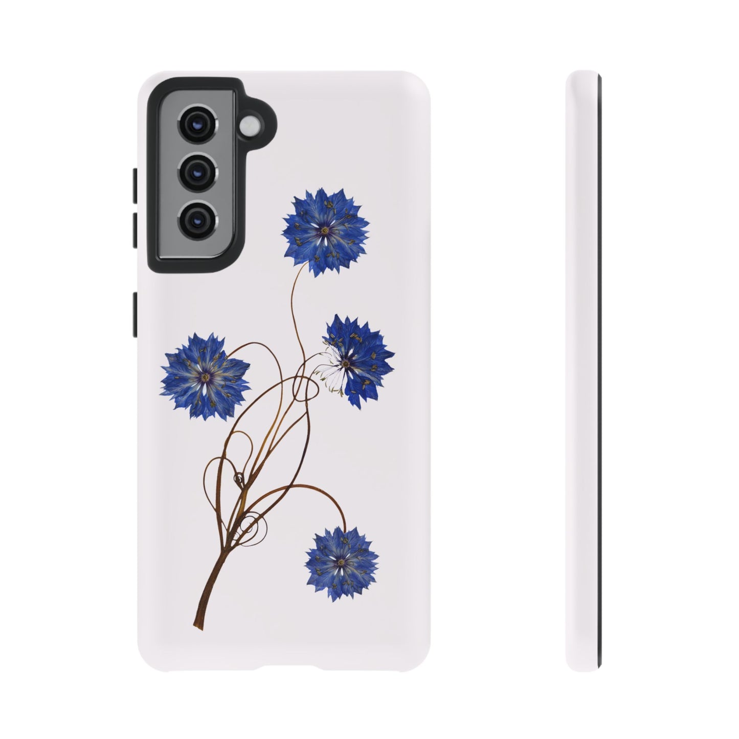 Coque Téléphone Florale - Samsung, iPhone & Google Pixel Renforcée Mate – Design Floral Epuré sur Fond Blanc Perlé | Protection Antichoc | Idée Cadeau Femme
