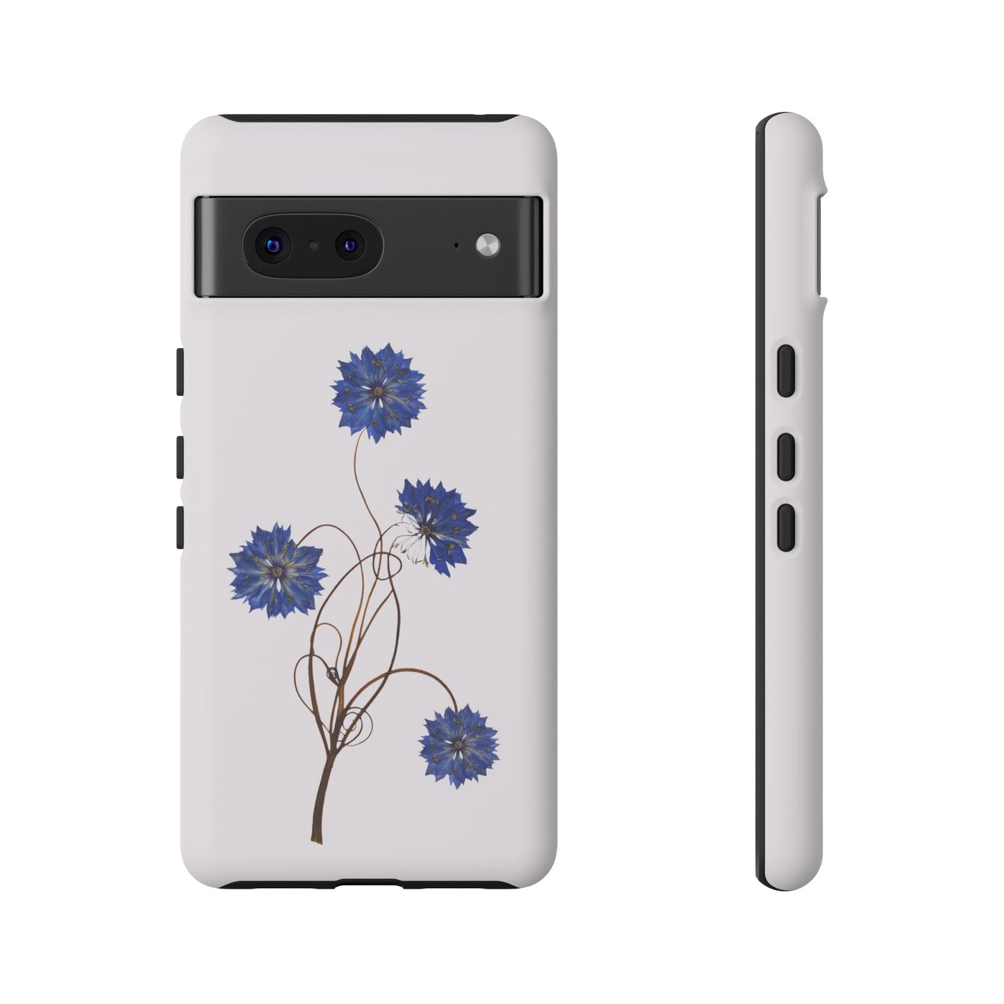 Coque Téléphone Florale - Samsung, iPhone & Google Pixel Renforcée Mate – Design Floral Epuré sur Fond Blanc Perlé | Protection Antichoc | Idée Cadeau Femme