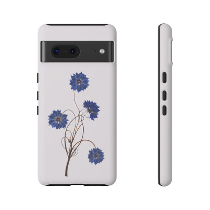 Coque Téléphone Florale - Samsung, iPhone & Google Pixel Renforcée Mate – Design Floral Epuré sur Fond Blanc Perlé | Protection Antichoc | Idée Cadeau Femme