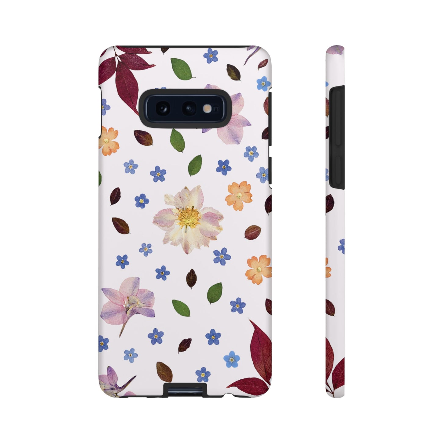 Coque Téléphone Samsung, iPhone & Google Pixel Renforcée Mate – Design Floral Féminin sur Fond Blanc Perlé | Protection Antichoc | Idée Cadeau Anniverssaire