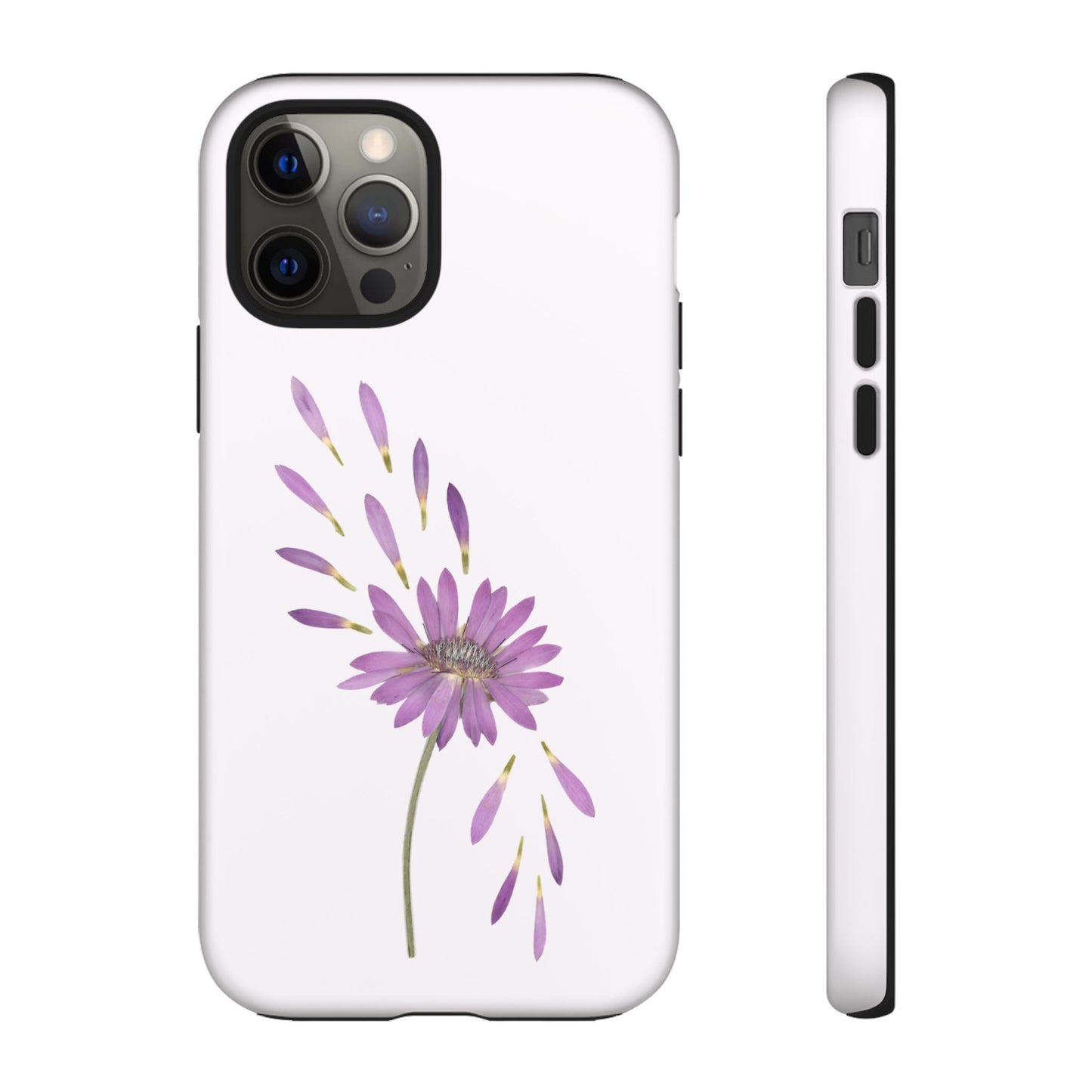 Coque Téléphone Samsung, iPhone & Google Pixel Renforcée Mate – Design Floral Epuré sur Fond Blanc Perlé | Protection Antichoc | Idée Cadeau Femme