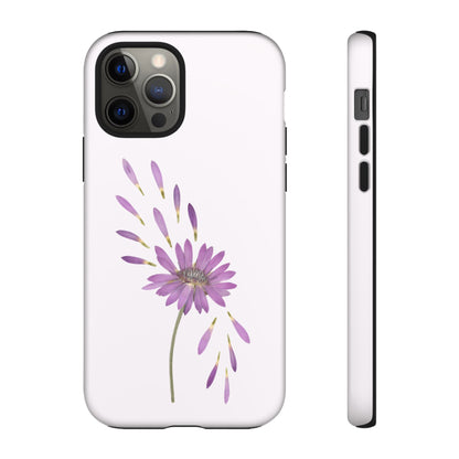 Coque Téléphone Samsung, iPhone & Google Pixel Renforcée Mate – Design Floral Epuré sur Fond Blanc Perlé | Protection Antichoc | Idée Cadeau Femme