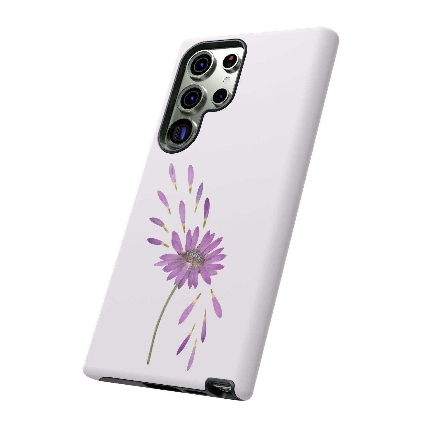 Coque Téléphone Samsung, iPhone & Google Pixel Renforcée Mate – Design Floral Epuré sur Fond Blanc Perlé | Protection Antichoc | Idée Cadeau Femme