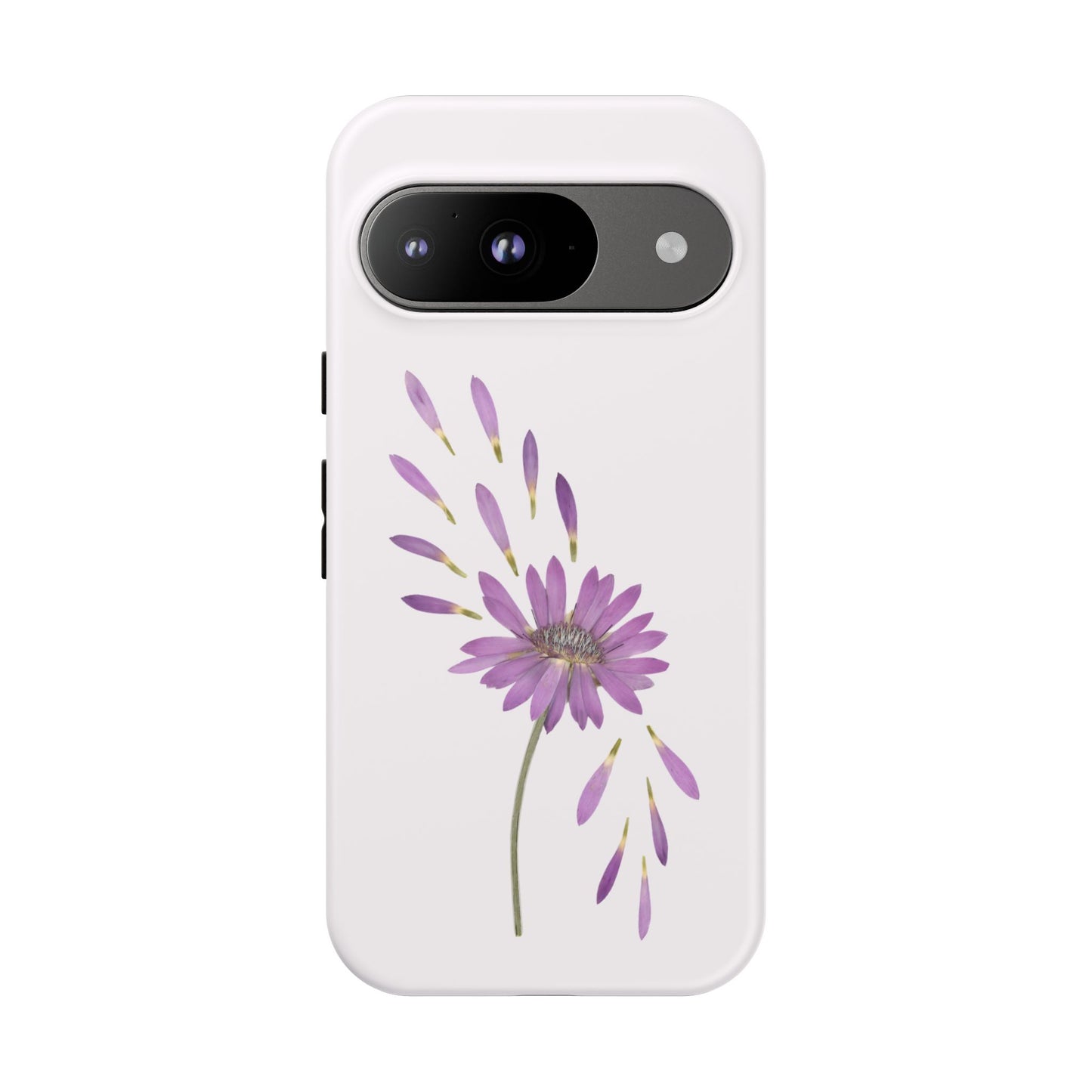 Coque Téléphone Samsung, iPhone & Google Pixel Renforcée Mate – Design Floral Epuré sur Fond Blanc Perlé | Protection Antichoc | Idée Cadeau Femme