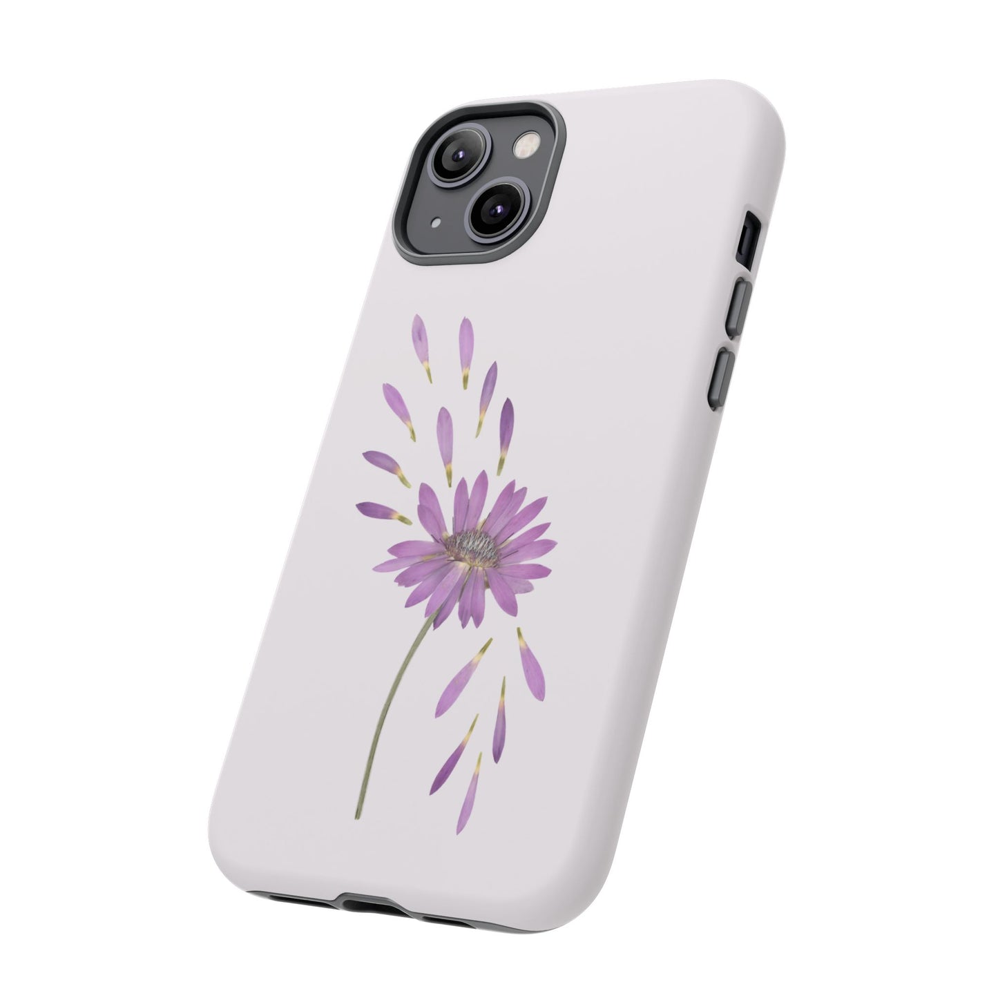Coque Téléphone Samsung, iPhone & Google Pixel Renforcée Mate – Design Floral Epuré sur Fond Blanc Perlé | Protection Antichoc | Idée Cadeau Femme