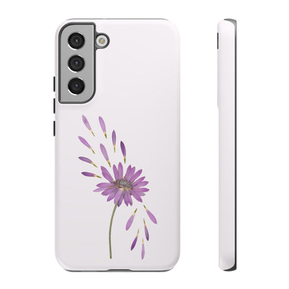 Coque Téléphone Samsung, iPhone & Google Pixel Renforcée Mate – Design Floral Epuré sur Fond Blanc Perlé | Protection Antichoc | Idée Cadeau Femme