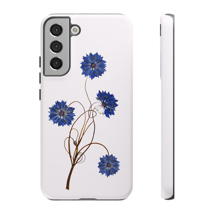Coque Téléphone Florale - Samsung, iPhone & Google Pixel Renforcée Mate – Design Floral Epuré sur Fond Blanc Perlé | Protection Antichoc | Idée Cadeau Femme