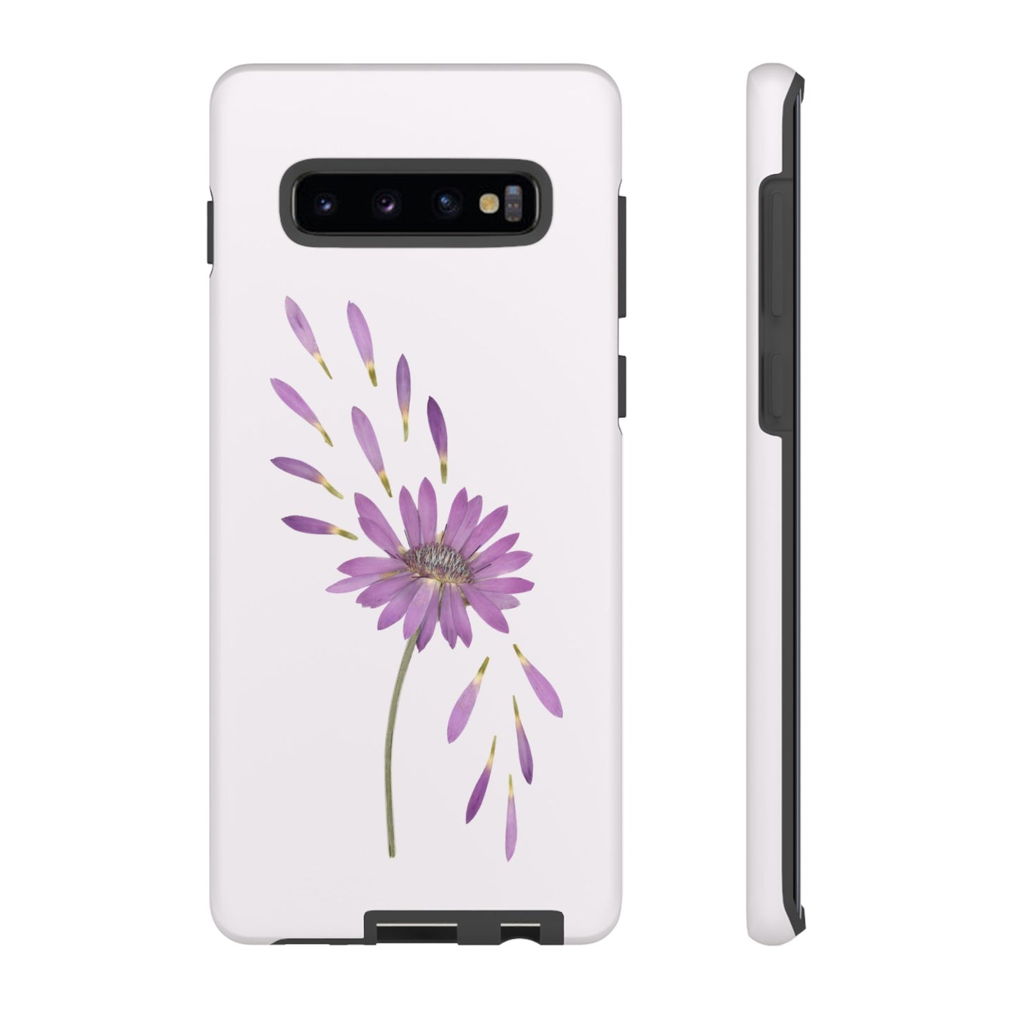 Coque Téléphone Samsung, iPhone & Google Pixel Renforcée Mate – Design Floral Epuré sur Fond Blanc Perlé | Protection Antichoc | Idée Cadeau Femme