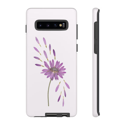 Coque Téléphone Samsung, iPhone & Google Pixel Renforcée Mate – Design Floral Epuré sur Fond Blanc Perlé | Protection Antichoc | Idée Cadeau Femme