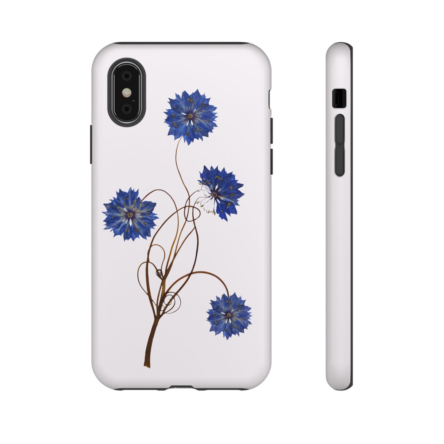 Coque Téléphone Florale - Samsung, iPhone & Google Pixel Renforcée Mate – Design Floral Epuré sur Fond Blanc Perlé | Protection Antichoc | Idée Cadeau Femme
