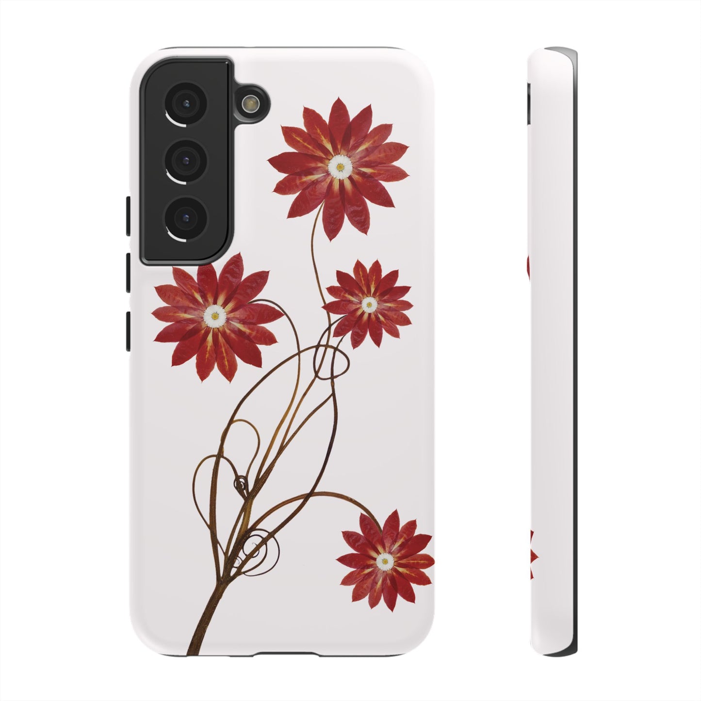 Coque Samsung Renforcée Design Cactus Rouge Mate - Protection Durable & Anti-Choc - Idée Cadeau Chic Pour Femme