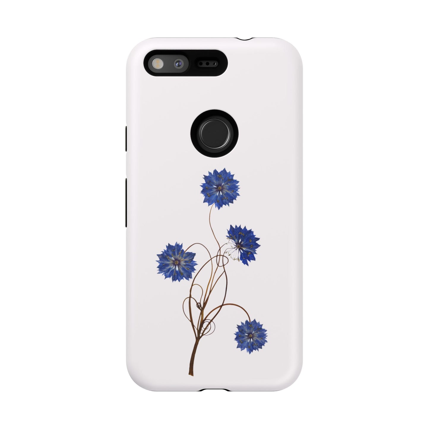 Coque Téléphone Florale - Samsung, iPhone & Google Pixel Renforcée Mate – Design Floral Epuré sur Fond Blanc Perlé | Protection Antichoc | Idée Cadeau Femme