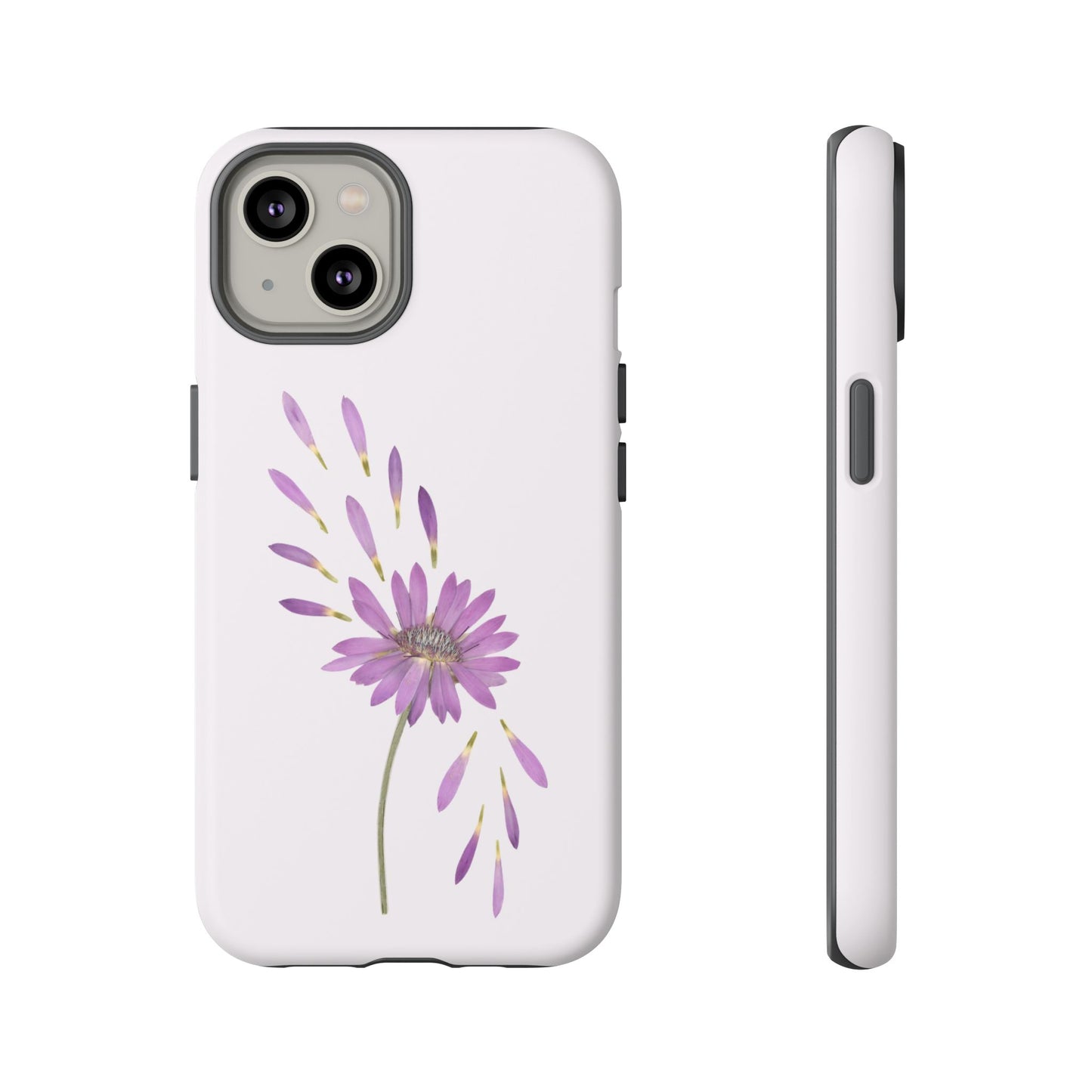 Coque Téléphone Samsung, iPhone & Google Pixel Renforcée Mate – Design Floral Epuré sur Fond Blanc Perlé | Protection Antichoc | Idée Cadeau Femme