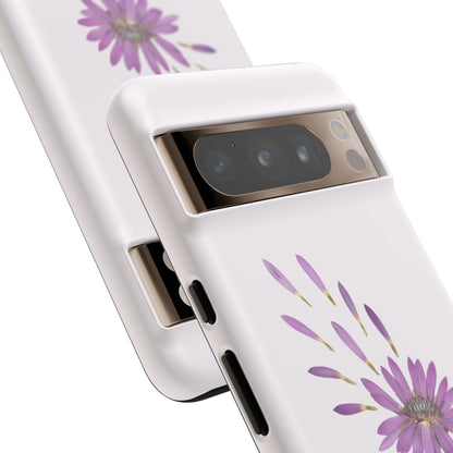 Coque Téléphone Samsung, iPhone & Google Pixel Renforcée Mate – Design Floral Epuré sur Fond Blanc Perlé | Protection Antichoc | Idée Cadeau Femme