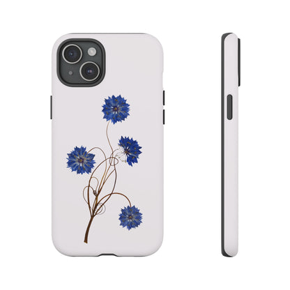 Coque Téléphone Florale - Samsung, iPhone & Google Pixel Renforcée Mate – Design Floral Epuré sur Fond Blanc Perlé | Protection Antichoc | Idée Cadeau Femme