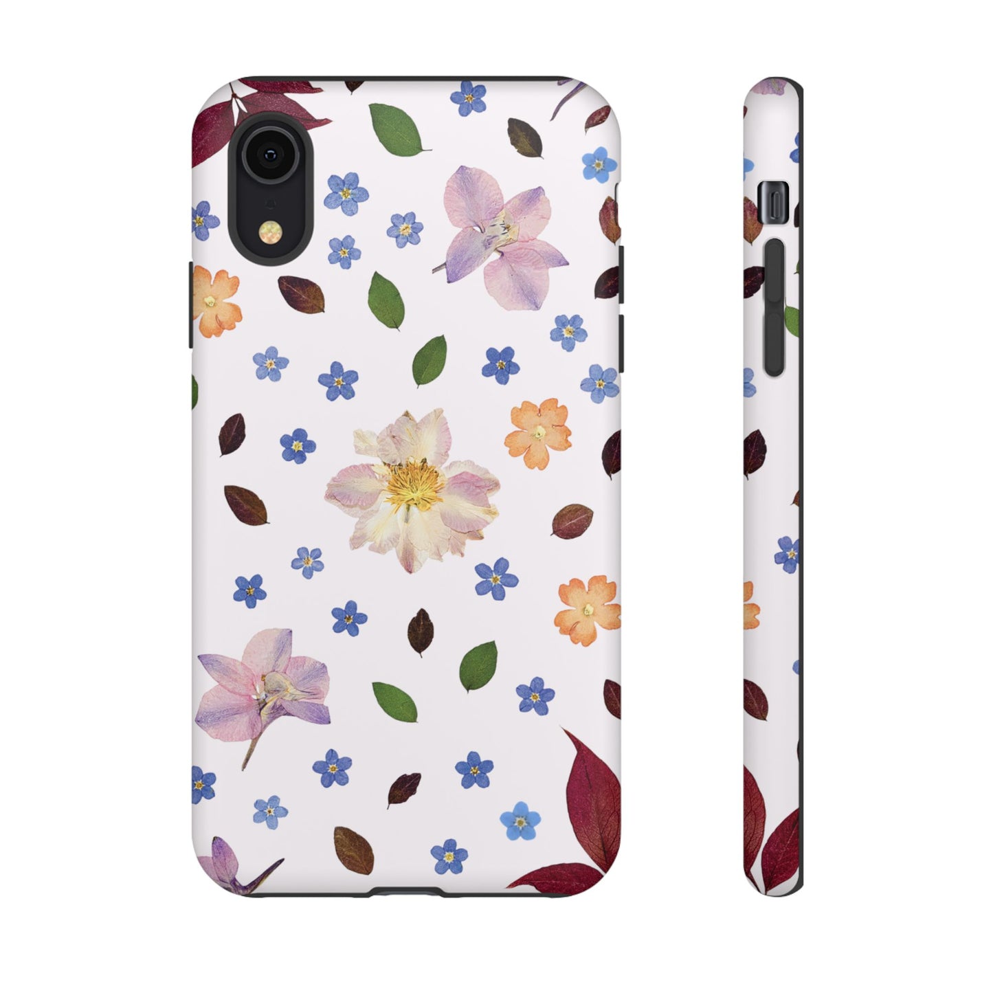 Coque Téléphone Samsung, iPhone & Google Pixel Renforcée Mate – Design Floral Féminin sur Fond Blanc Perlé | Protection Antichoc | Idée Cadeau Anniverssaire