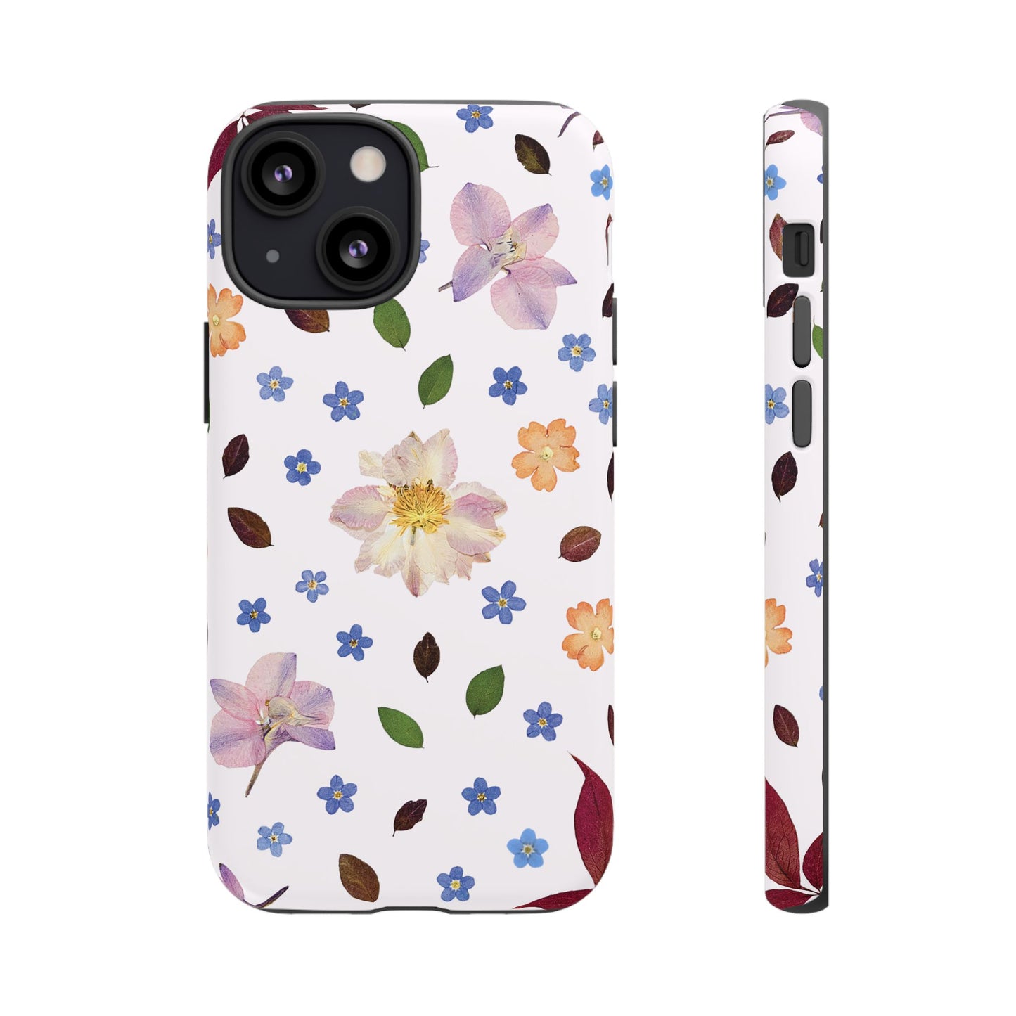 Coque Téléphone Samsung, iPhone & Google Pixel Renforcée Mate – Design Floral Féminin sur Fond Blanc Perlé | Protection Antichoc | Idée Cadeau Anniverssaire