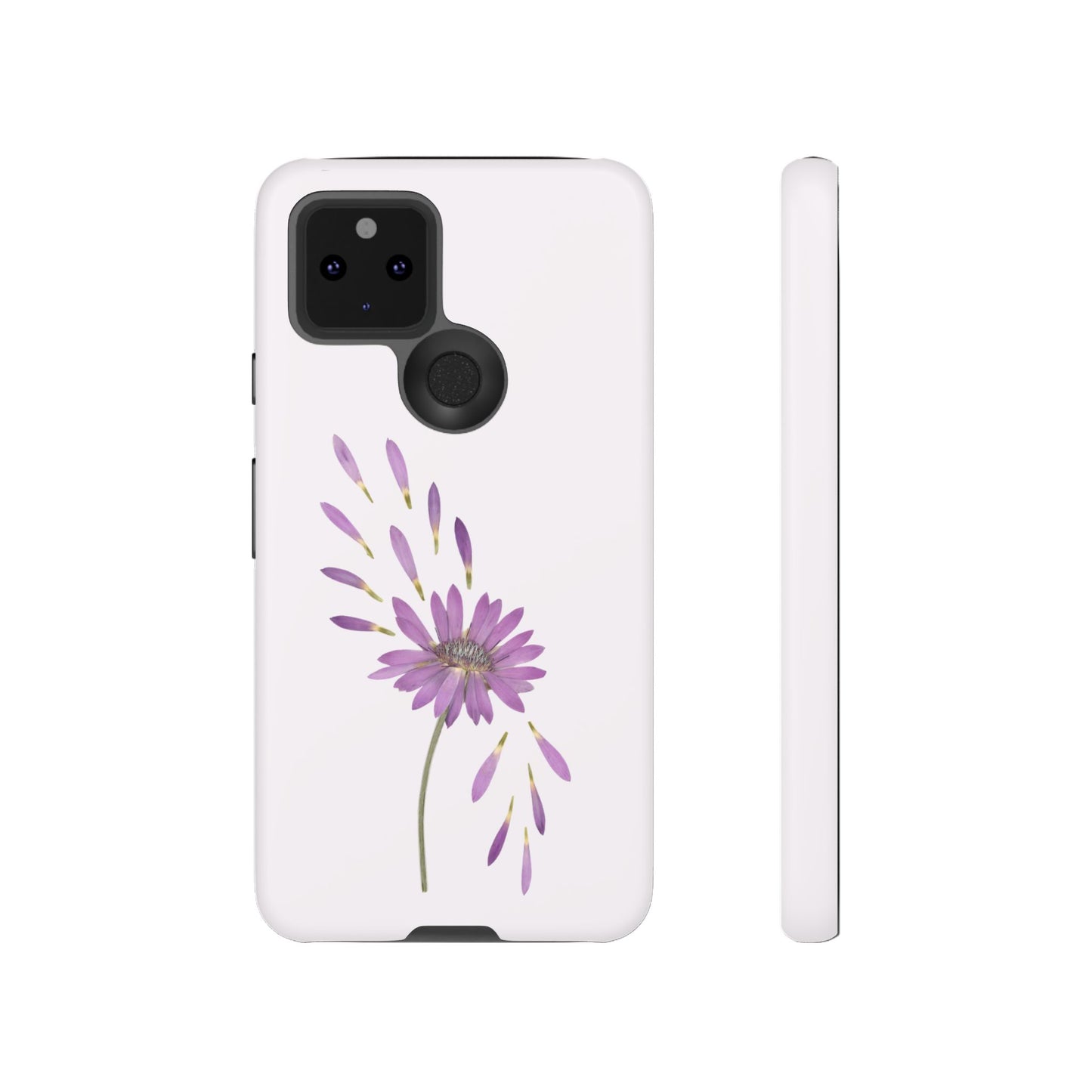 Coque Téléphone Samsung, iPhone & Google Pixel Renforcée Mate – Design Floral Epuré sur Fond Blanc Perlé | Protection Antichoc | Idée Cadeau Femme
