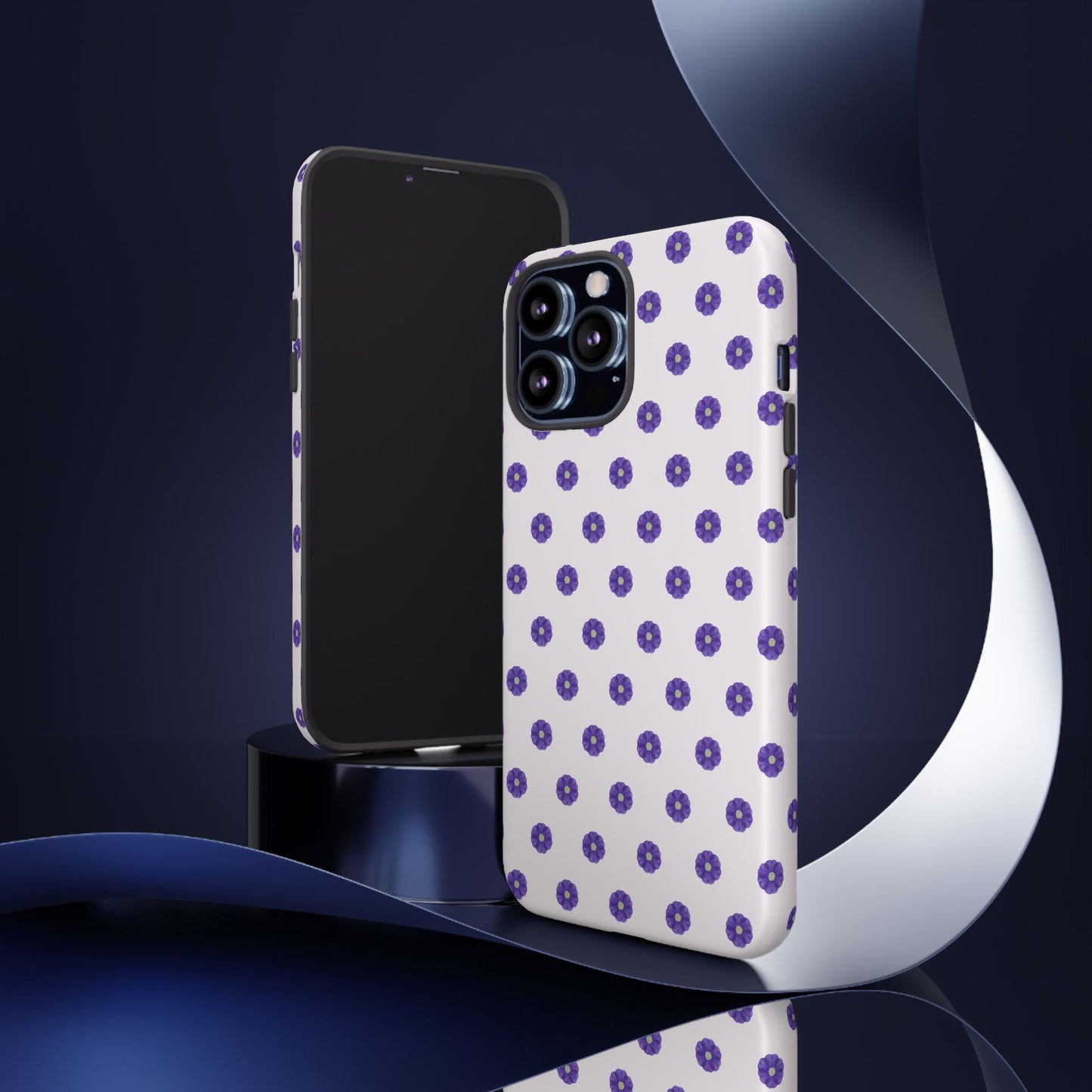 Coque Téléphone Samsung, iPhone & Google Pixel Renforcée Mate – Design Botanique Epuré Fleurs de Primevère sur Fond Blanc Perlé | Protection Antichoc | Idée Cadeau Femme