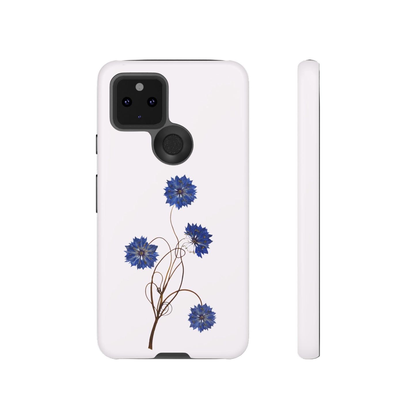 Coque Téléphone Florale - Samsung, iPhone & Google Pixel Renforcée Mate – Design Floral Epuré sur Fond Blanc Perlé | Protection Antichoc | Idée Cadeau Femme