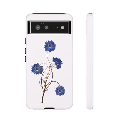 Coque Téléphone Florale - Samsung, iPhone & Google Pixel Renforcée Mate – Design Floral Epuré sur Fond Blanc Perlé | Protection Antichoc | Idée Cadeau Femme