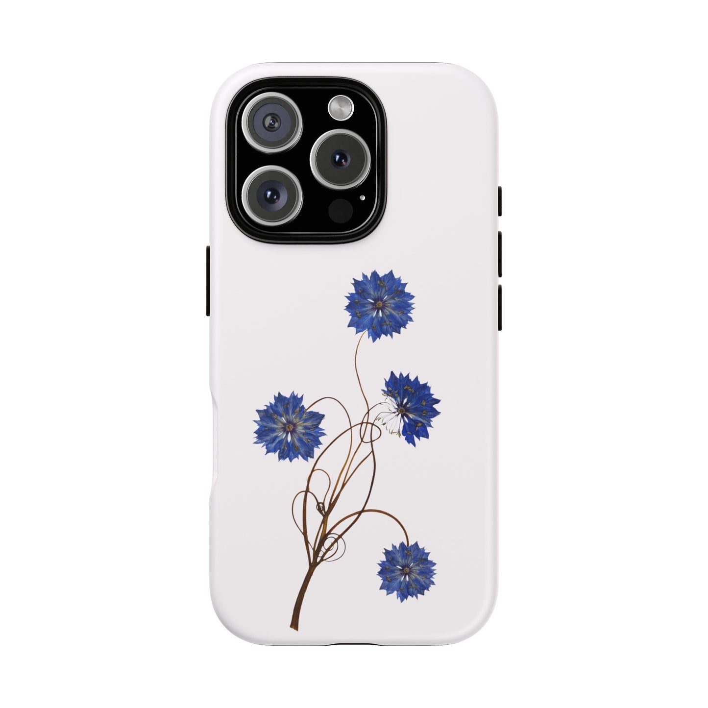 Coque Téléphone Florale - Samsung, iPhone & Google Pixel Renforcée Mate – Design Floral Epuré sur Fond Blanc Perlé | Protection Antichoc | Idée Cadeau Femme