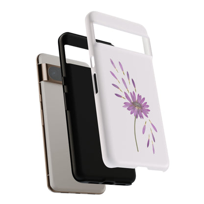 Coque Téléphone Samsung, iPhone & Google Pixel Renforcée Mate – Design Floral Epuré sur Fond Blanc Perlé | Protection Antichoc | Idée Cadeau Femme