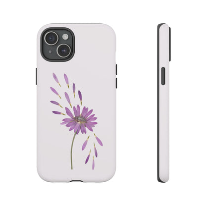 Coque Téléphone Samsung, iPhone & Google Pixel Renforcée Mate – Design Floral Epuré sur Fond Blanc Perlé | Protection Antichoc | Idée Cadeau Femme