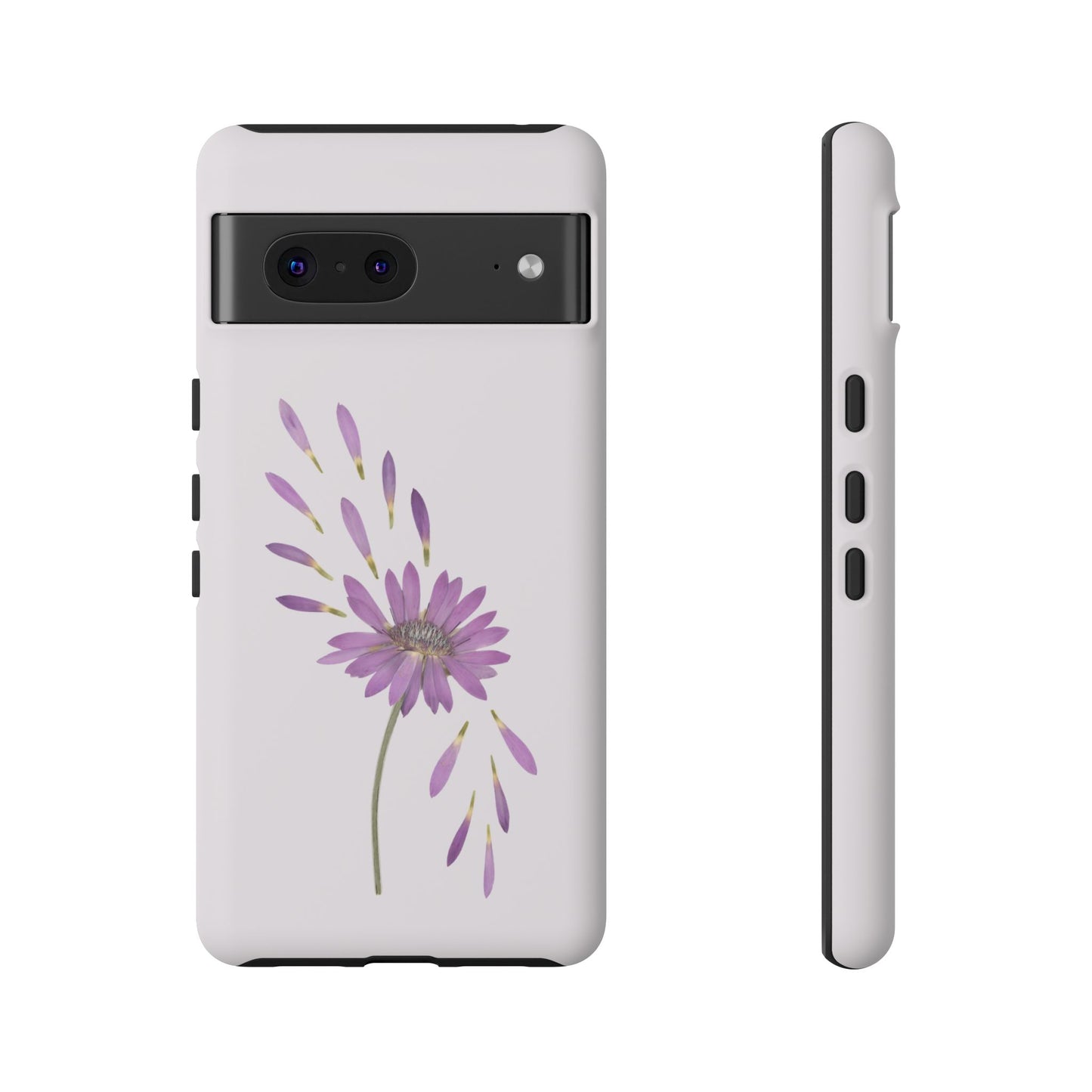 Coque Téléphone Samsung, iPhone & Google Pixel Renforcée Mate – Design Floral Epuré sur Fond Blanc Perlé | Protection Antichoc | Idée Cadeau Femme