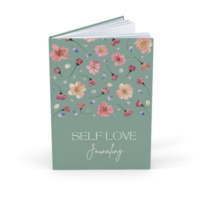 Carnet de Self Love Journaling | Journal Intime "Amour de Soi" et Bien-être au Quotidien | Couverture Couleur Vert Eucalyptus