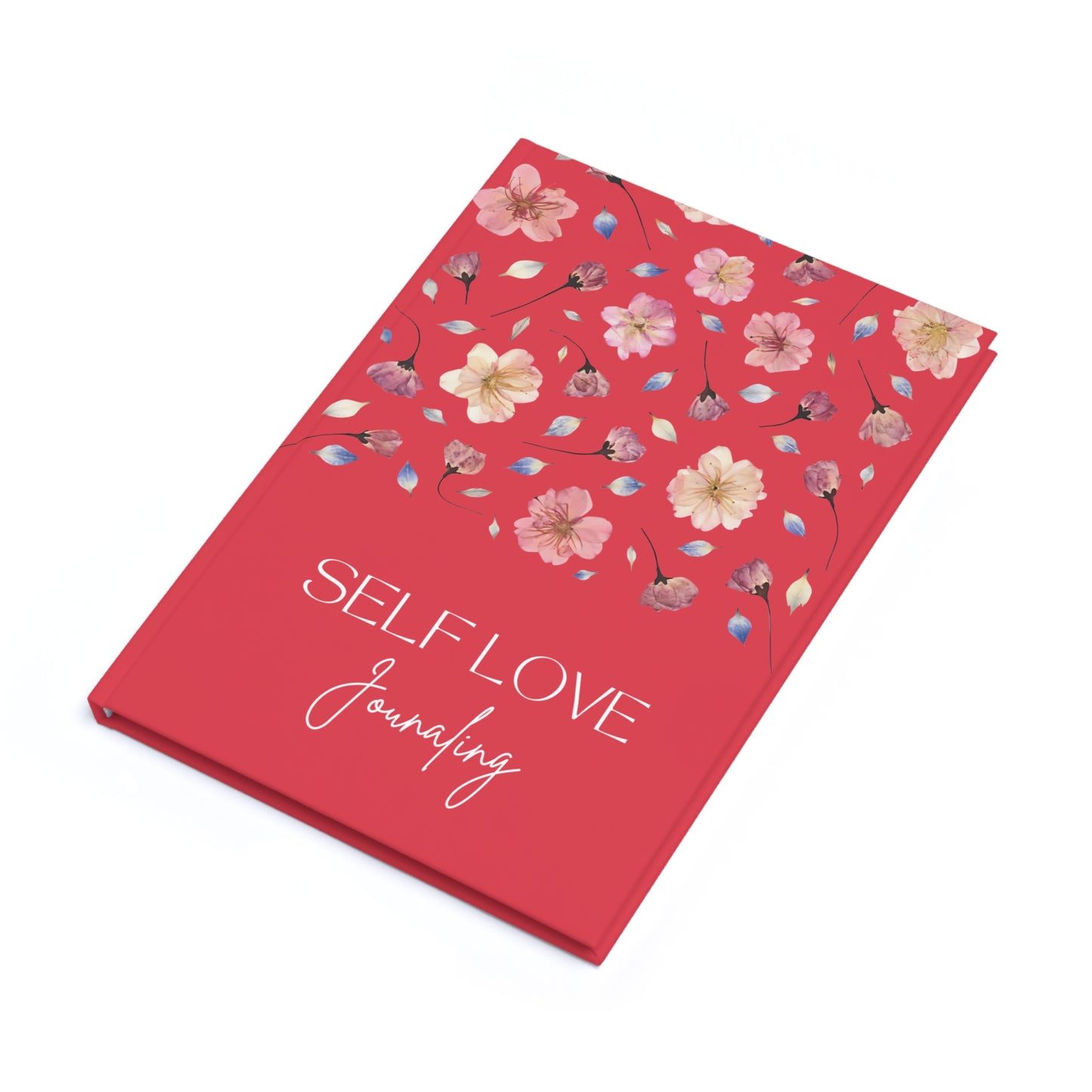 Carnet de Self Love Journaling | Journal Intime "Amour de Soi" et Bien-être au Quotidien | Couverture Couleur Rouge Féminin