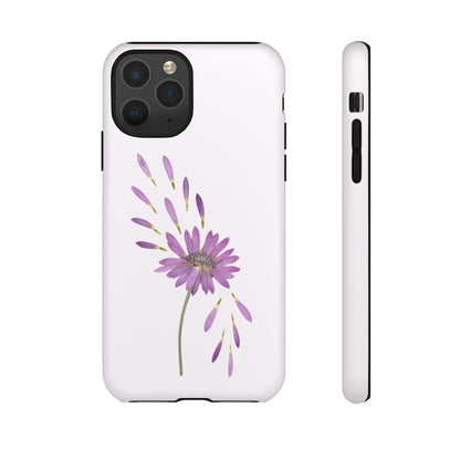 Coque Téléphone Samsung, iPhone & Google Pixel Renforcée Mate – Design Floral Epuré sur Fond Blanc Perlé | Protection Antichoc | Idée Cadeau Femme