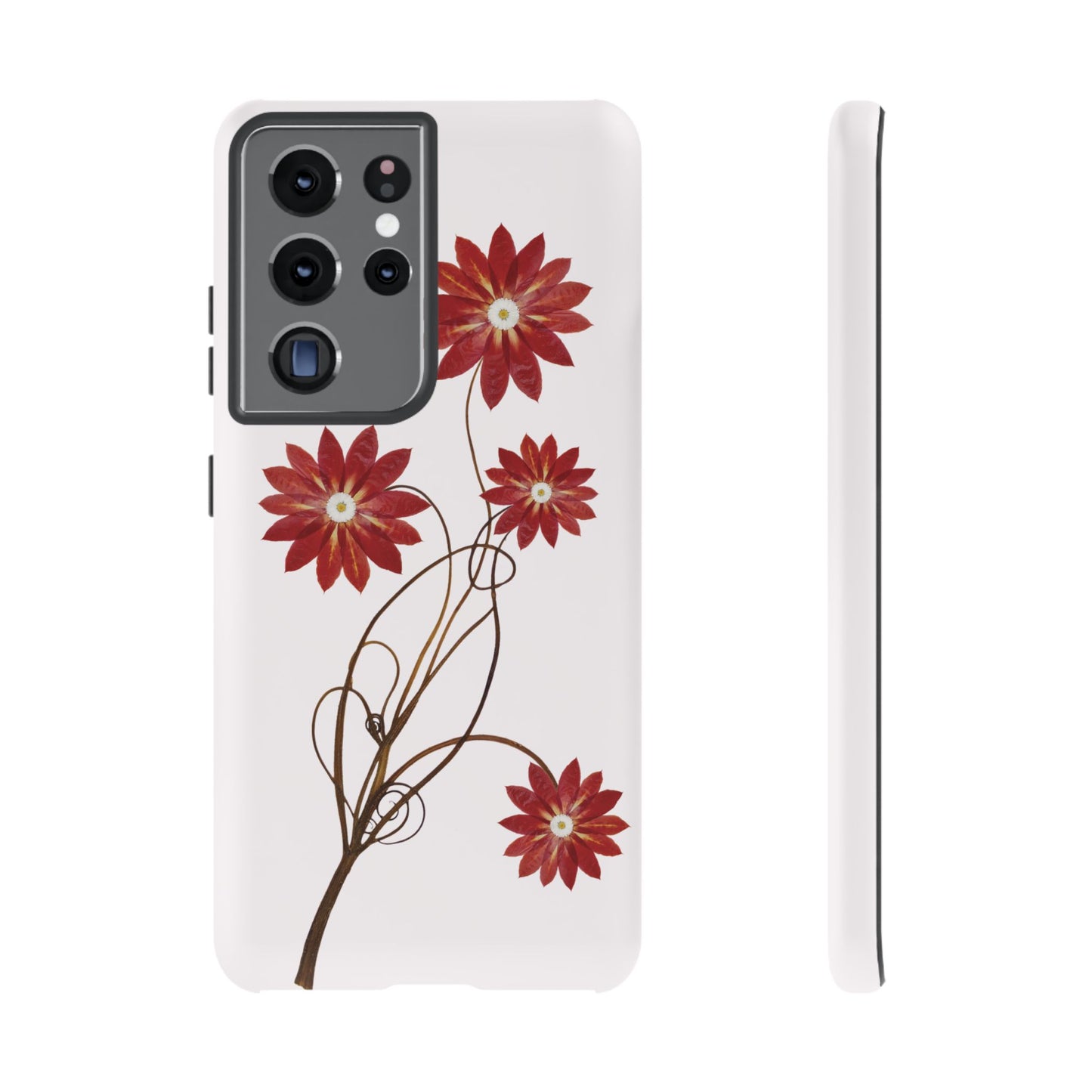 Coque Samsung Renforcée Design Cactus Rouge Mate - Protection Durable & Anti-Choc - Idée Cadeau Chic Pour Femme