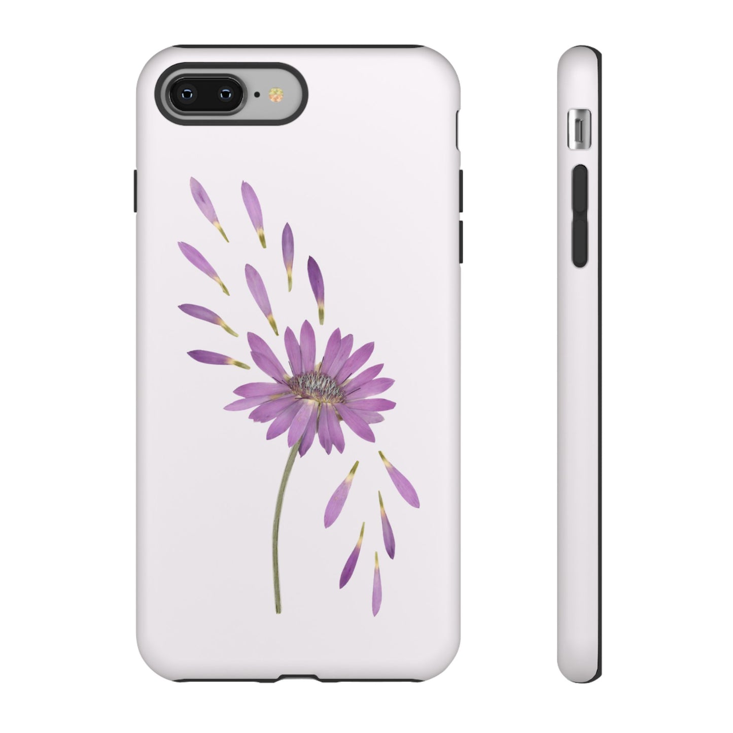 Coque Téléphone Samsung, iPhone & Google Pixel Renforcée Mate – Design Floral Epuré sur Fond Blanc Perlé | Protection Antichoc | Idée Cadeau Femme