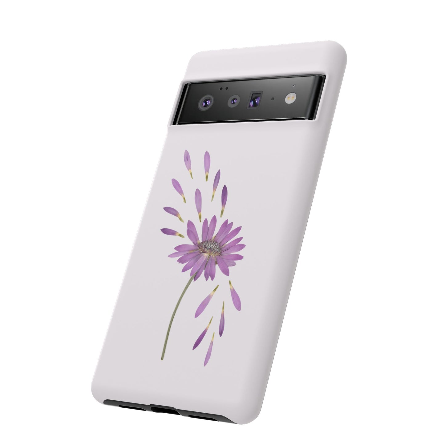 Coque Téléphone Samsung, iPhone & Google Pixel Renforcée Mate – Design Floral Epuré sur Fond Blanc Perlé | Protection Antichoc | Idée Cadeau Femme